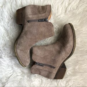 Lucky Brand Ankle Booties with double zipper